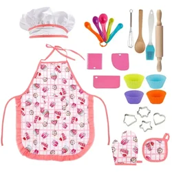 Kit de cocina para niños y niñas con traje de chef y utensilios