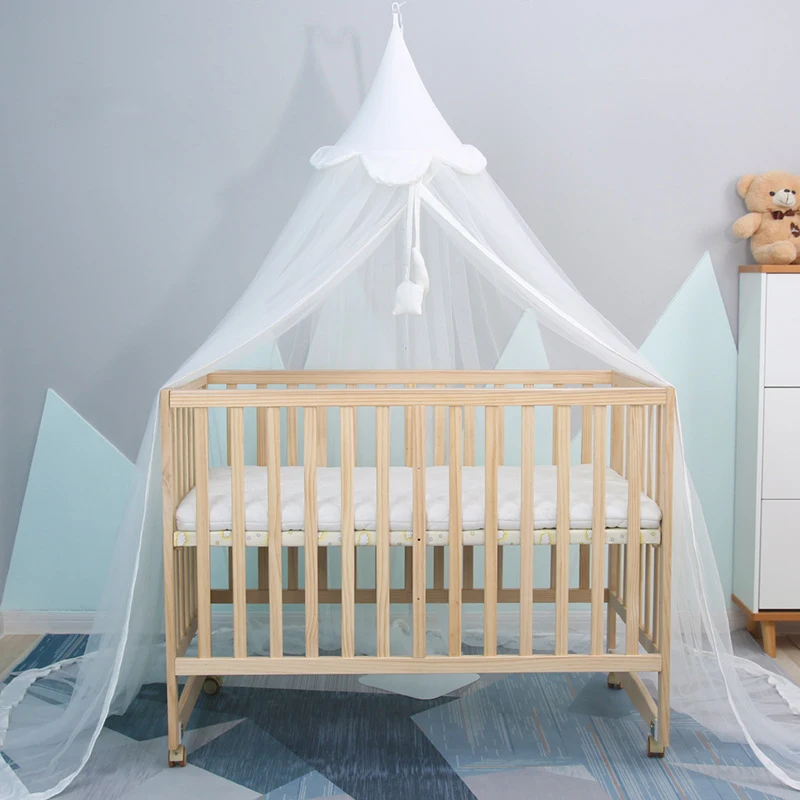 Mosquitera de pie para cuna, decoración para habitación de niños, mosquitera de gran espacio, mosquitera de malla cifrada para el hogar de verano