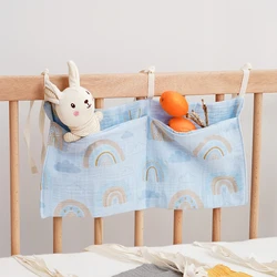 Elinfant Bolsa colgante cuna de algodón para botellas pañales juguetes