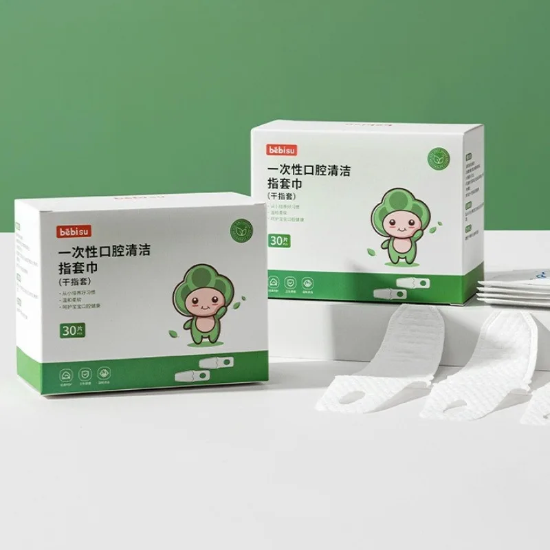 Limpiador bucal para bebés, cepillo para dientes de bebé, gasa para recién nacidos, cunas para los dedos, lavado desechable para bebés, limpieza con revestimiento de lengua, buenos artículos