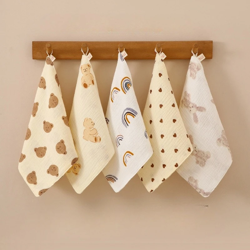 Toallitas de gasa para bebé suaves y absorbentes con estampados - imagen 2