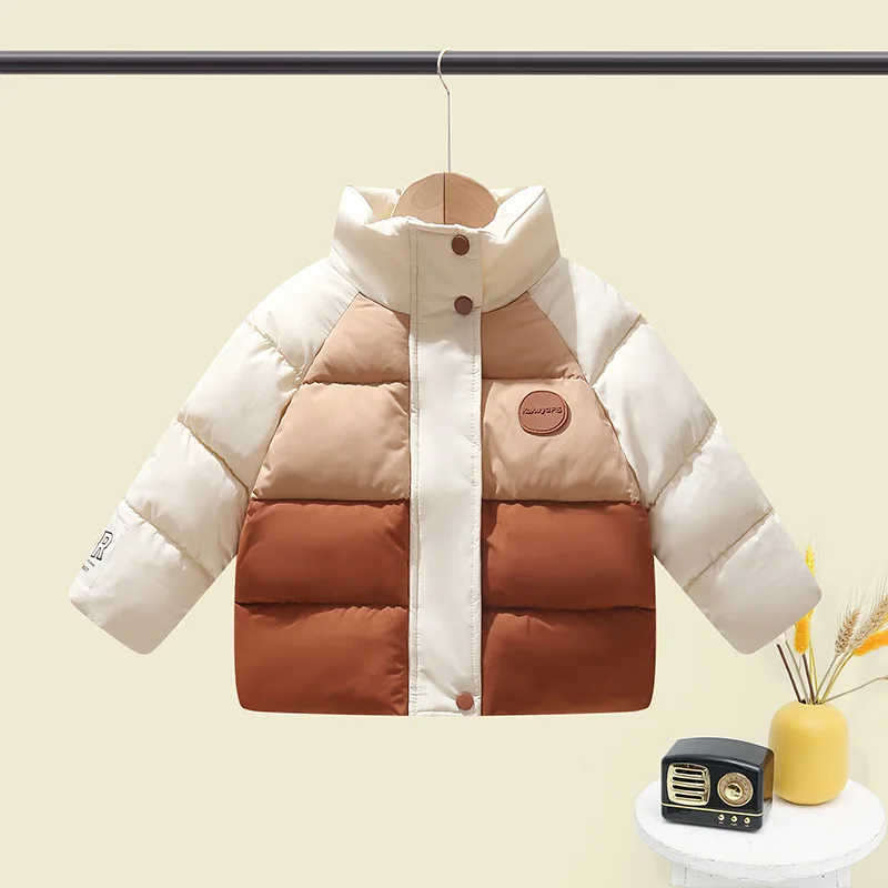Abrigo de plumón infantil cálido de invierno con cuello alto - imagen 4