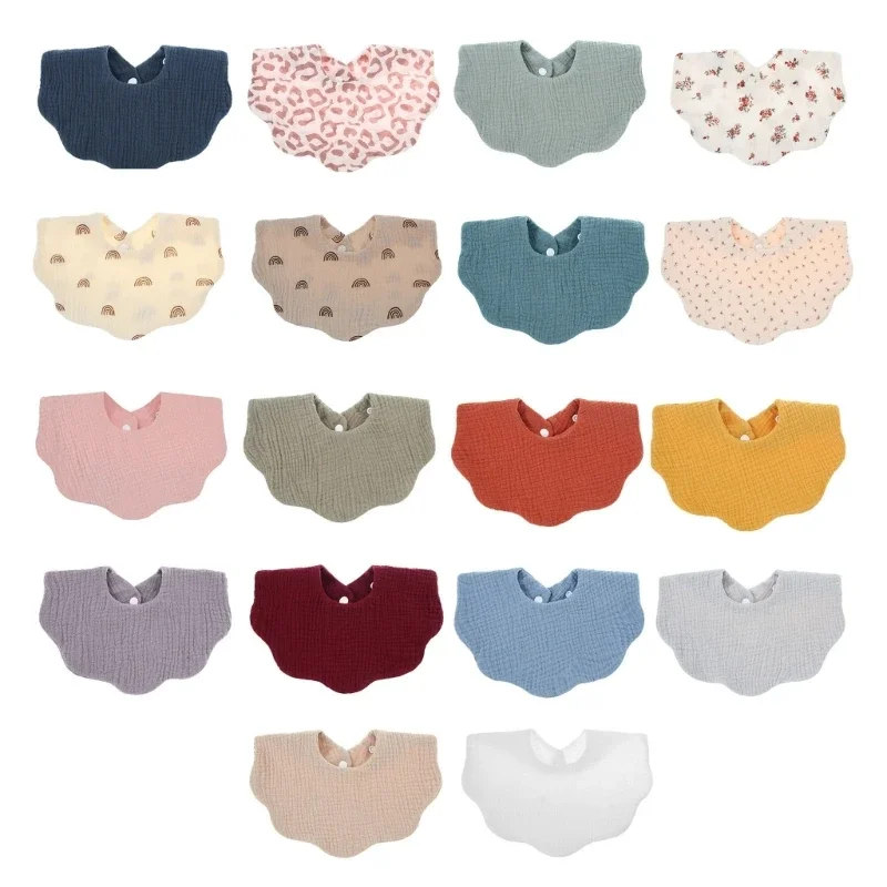 Babero de alimentación para bebé, pañuelo de tela para eructar, bufanda estampada, toalla de Saliva absorbente de algodón suave, delantal transpirable - imagen 2