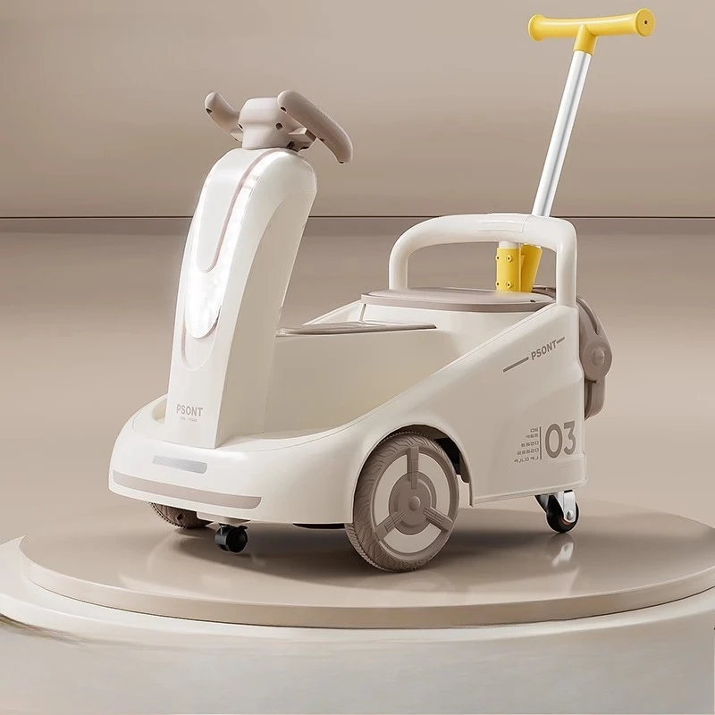 Coche de equilibrio para bebé con ruedas de deriva con Control remoto y volante LED, cochecito con batería de 5200mAh y andador para bebé ‌ - imagen 3