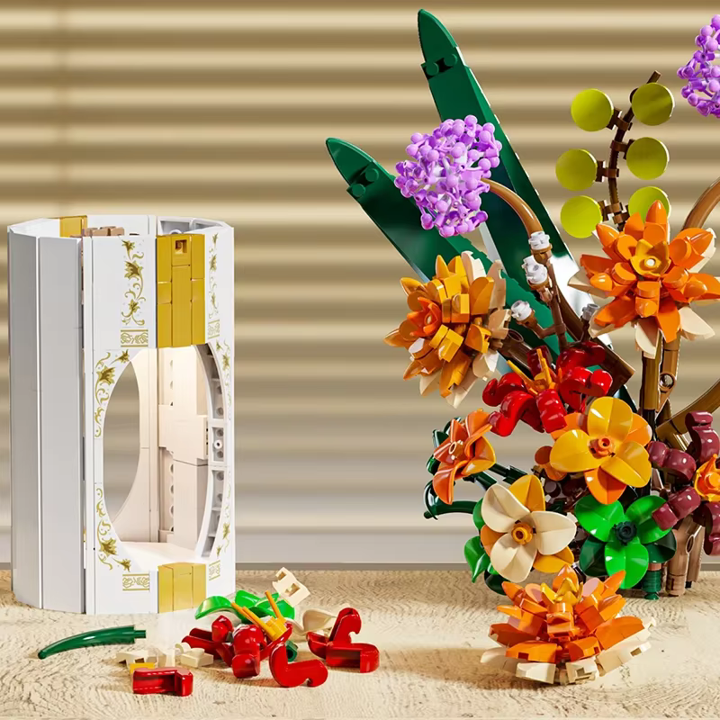 Bloques de construcción flores luminoso para niñas – Juguete creativo