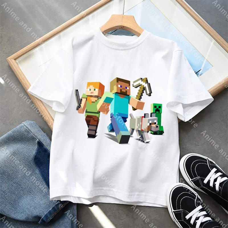 Camiseta Minecraft manga corta para niños – Ideal verano - imagen 4
