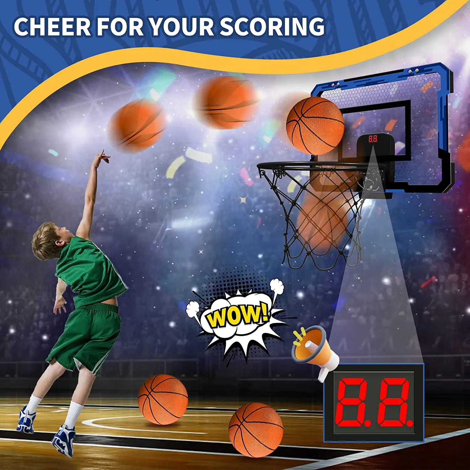 Canasta infantil de baloncesto para montar en pared - imagen 3
