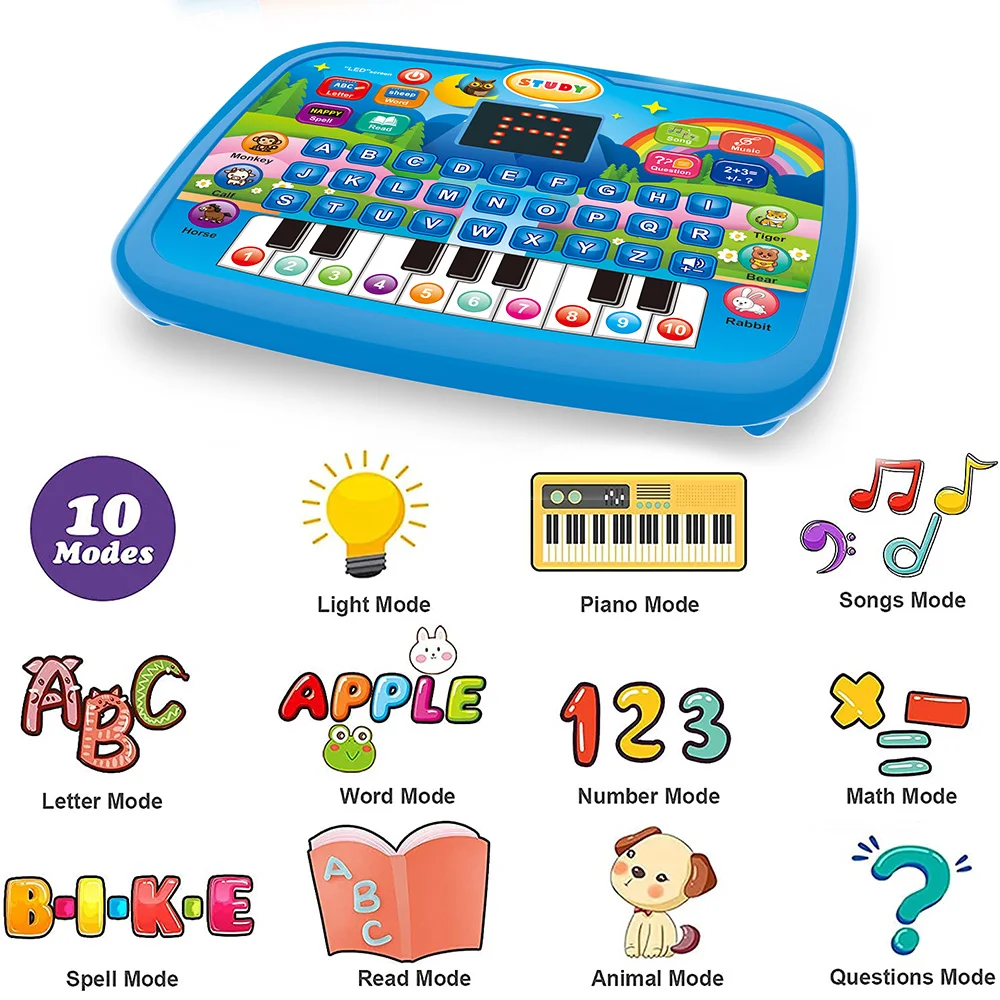 Teclado electrónico educativo infantil con música letras y números - imagen 2