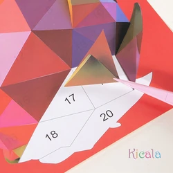 Puzzle geométrico 3D con pegatinas - Juguete educativo para niños