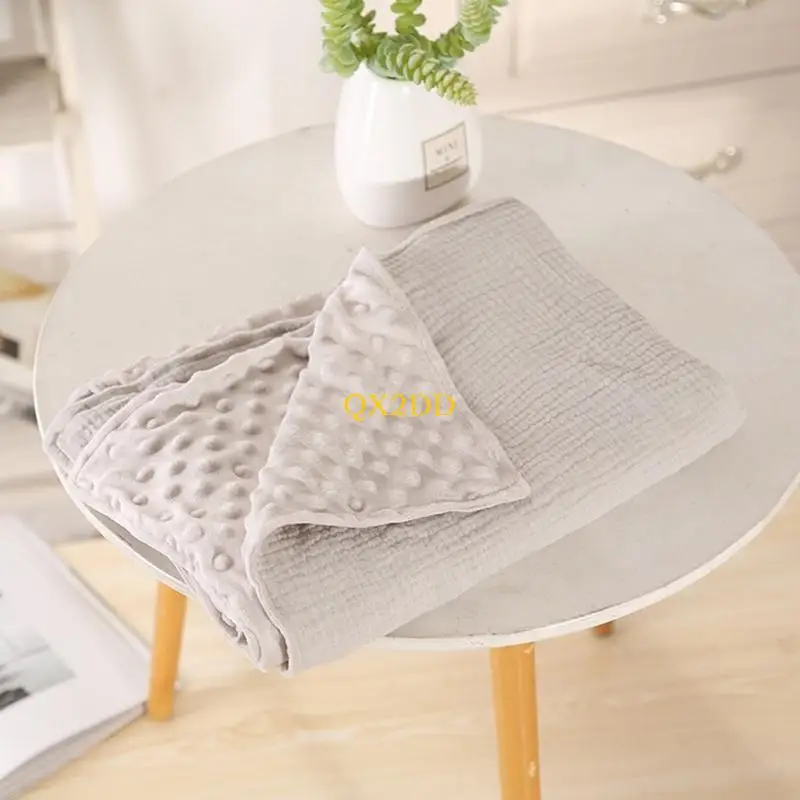QX2D Mantas bebé Doble Capa con Respaldo Puntos, Manta receptora, Ropa Cama, Regalo - imagen 5