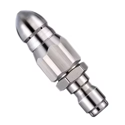 Limpiador de alcantarillado de alta presión de conexión rápida de 1/4 "de acero inoxidable, boquilla de cabezal de Pagoda y ratón, 1 accesorio para lavadora de coche delantera + 6 trasera