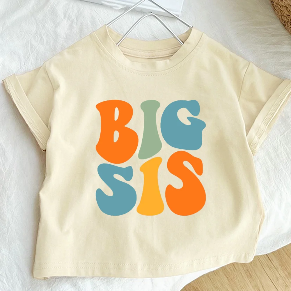 Camiseta a juego con estampado de Big Bro Sis Little Bro Sis para niños y niñas, ropa para hermanos, Tops para niños, camisetas Retro para niños - imagen 4