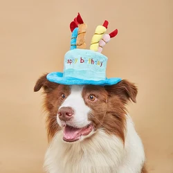 Sombrero de cumpleaños para perros – Ajustable con velas de colores
