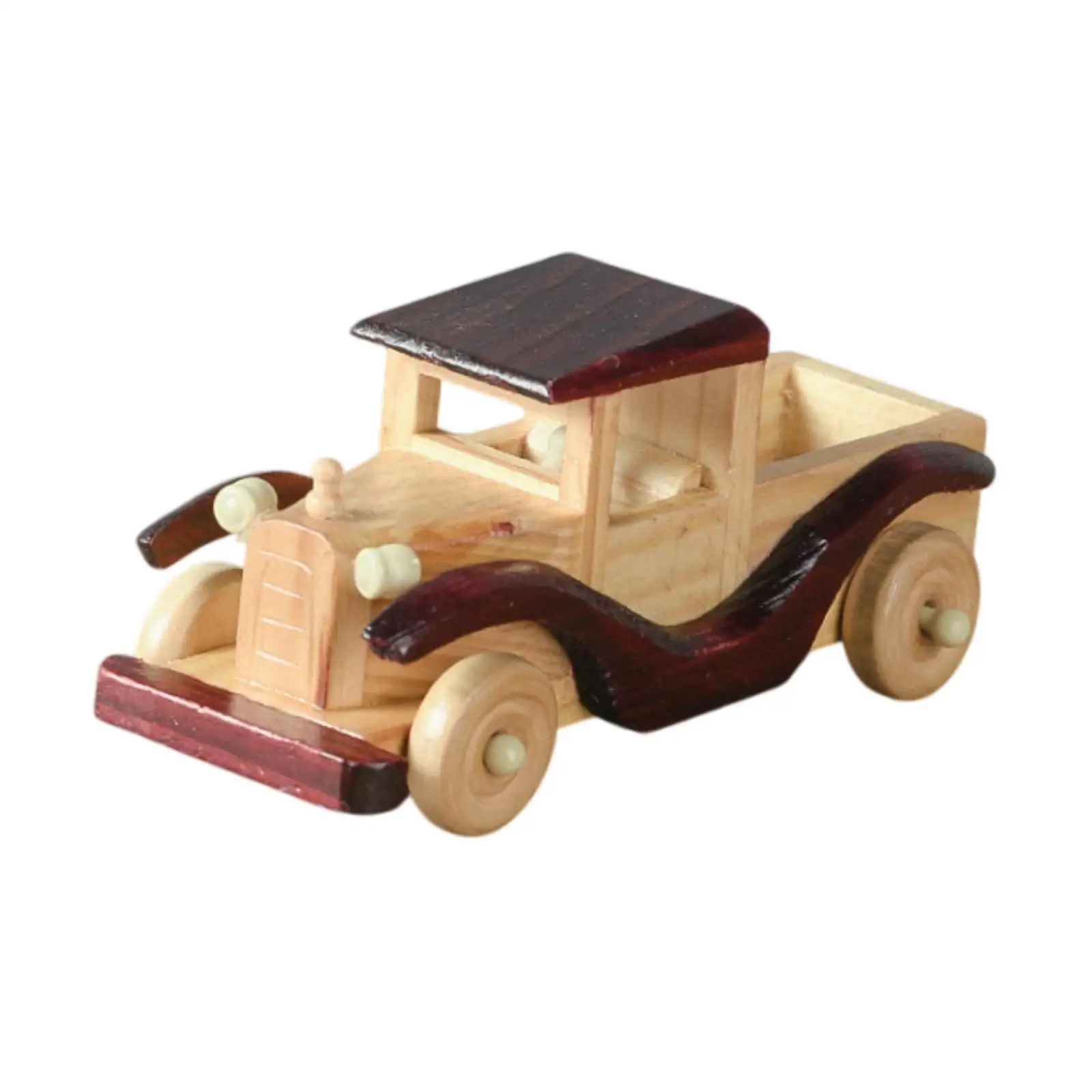Collectible Vehicle Figurine Toy Gift Table Centerpiece Wooden Ornament Vintage