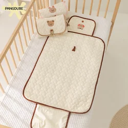 PANGDUBE Cambiador de Pañales Portátil, Impermeable, Plegable, Suave, Estación de Cambio de Pañales para Recién Nacidos, Colchoneta para Cambiar Pañales de Bebé