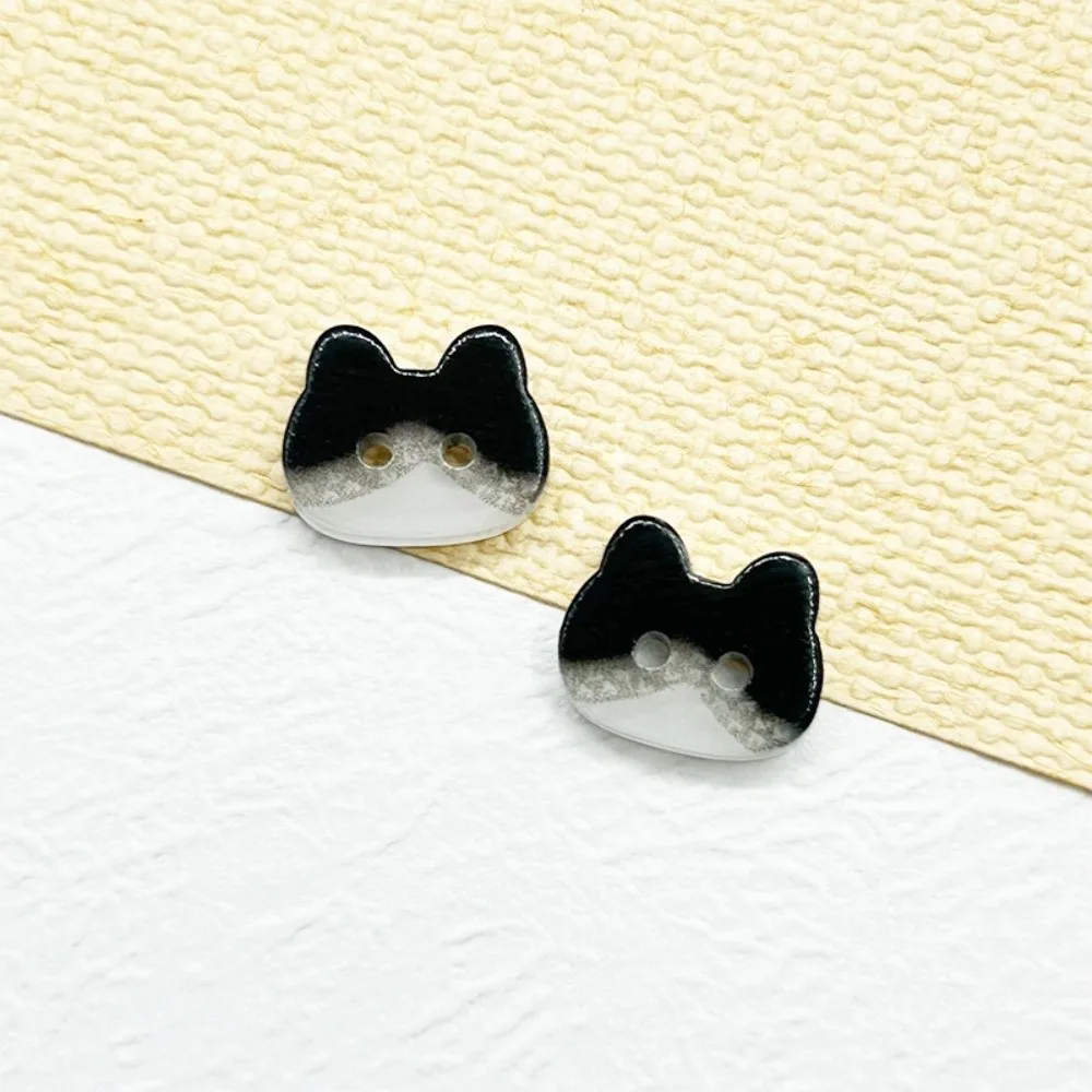 Botones de gato en resina 12 mm para ropa infantil - Calico y tuxedo - imagen 4