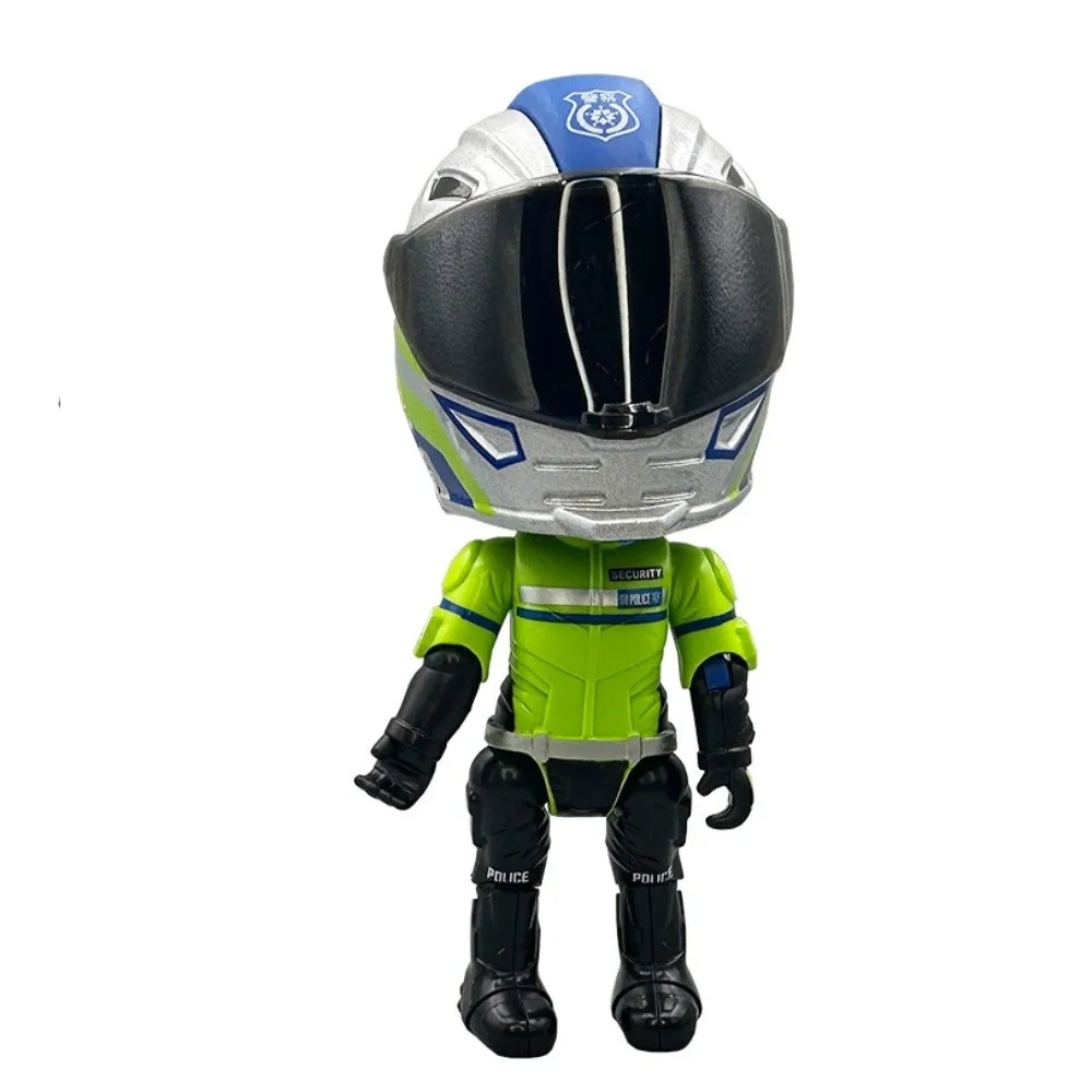 Muñeco articulado motociclista de aleación con casco móvil - imagen 3