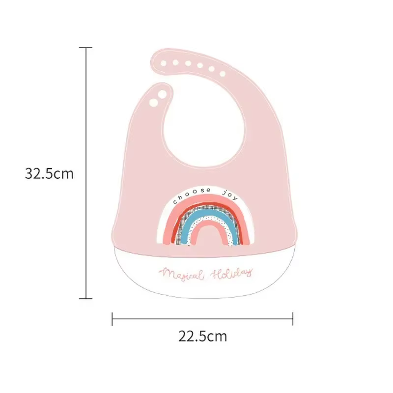 Babero de silicona impermeable para bebé – Estampado infantil - imagen 4