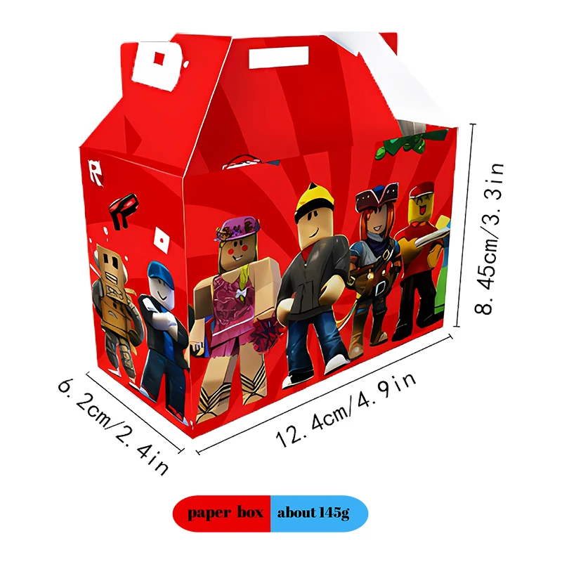 Cajas de recuerdos de fiesta de juegos para niños, suministros de decoración de cumpleaños, caja de regalo de Robot, caja de dulces para Baby Shower, caja de pastel pequeña de papel - imagen 2