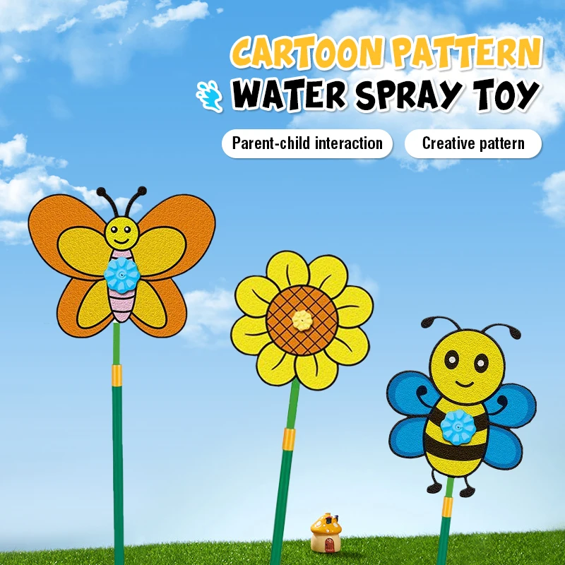 Aspersor de girasol, aspersor de mariposa con flores de baile loco, rociador de agua giratorio 360 para riego de césped y patio, aspersor de jardín - imagen 5