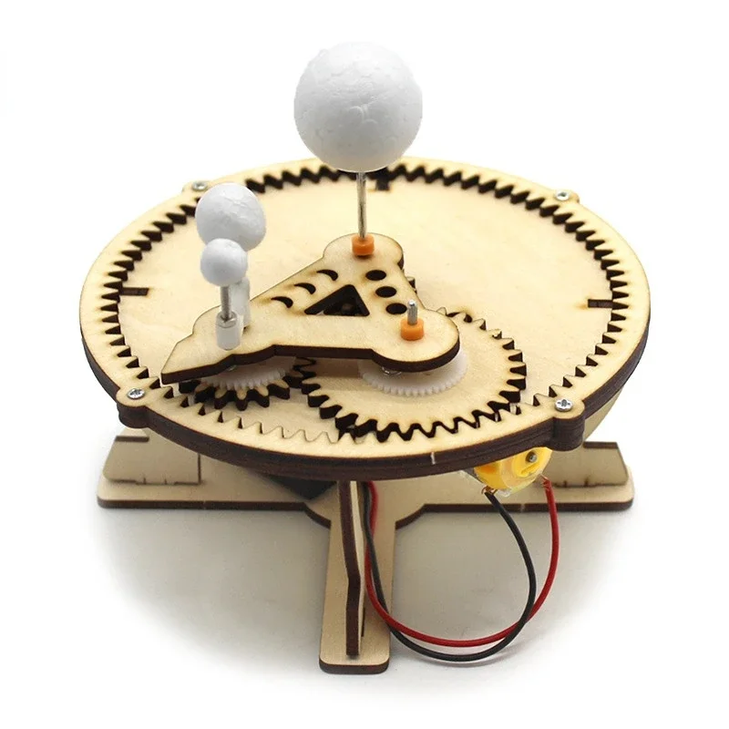 DIY Tierra, Luna y Sol Tres Bolas Juguetes Ensamblados para niños Experimento científico Pequeña producción - imagen 4