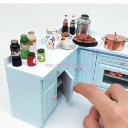 R6FD-armario cocina en miniatura a escala 1/12 para casas muñecas, decoración casas muñecas madera, muebles en