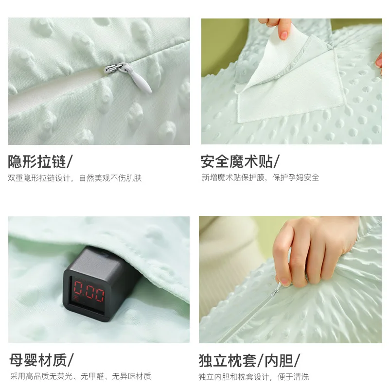 Almohada de embarazo, almohada refrescante multifuncional para mujeres embarazadas, almohada para dormir lateral, soporte Abdominal para dormir lateral - imagen 5