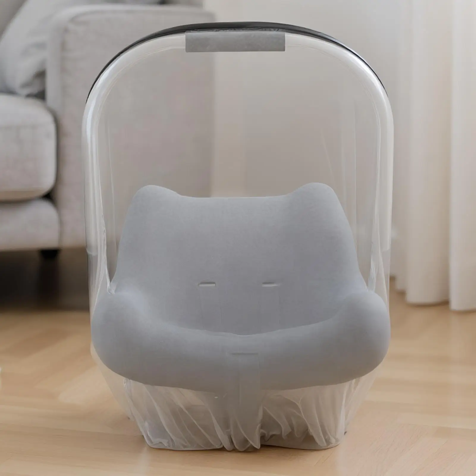 Filet anti-mouches pour couffin, couverture pour bébé, filet de Protection contre les mouches pour poussette, barrière élastique à maille Fine avec sac de rangement pour berceaux, voiture - imagen 4