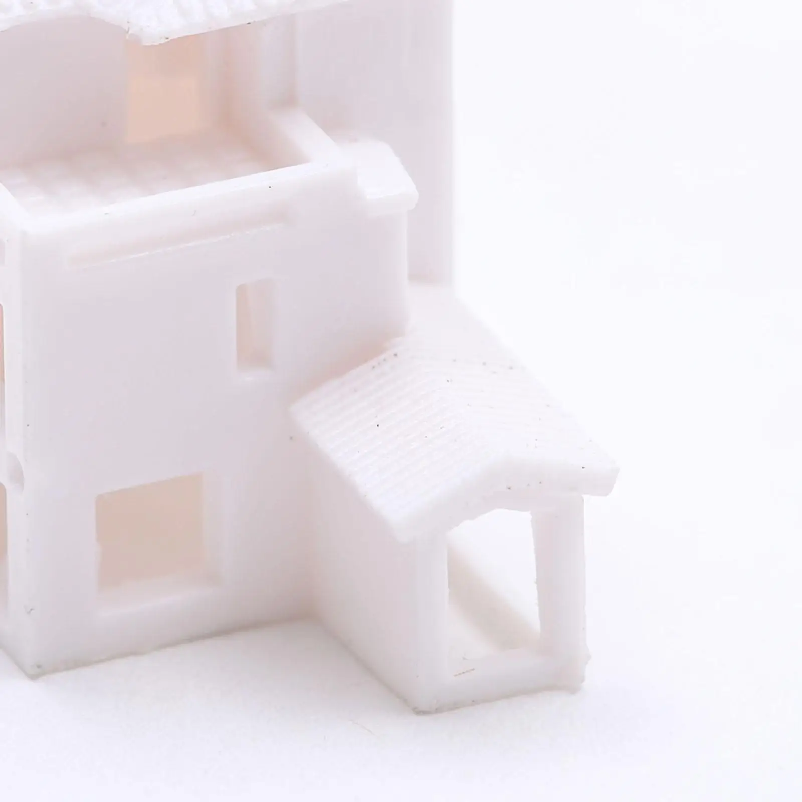 Unpainted miniature house railway 1:500 dollhouse decoration
