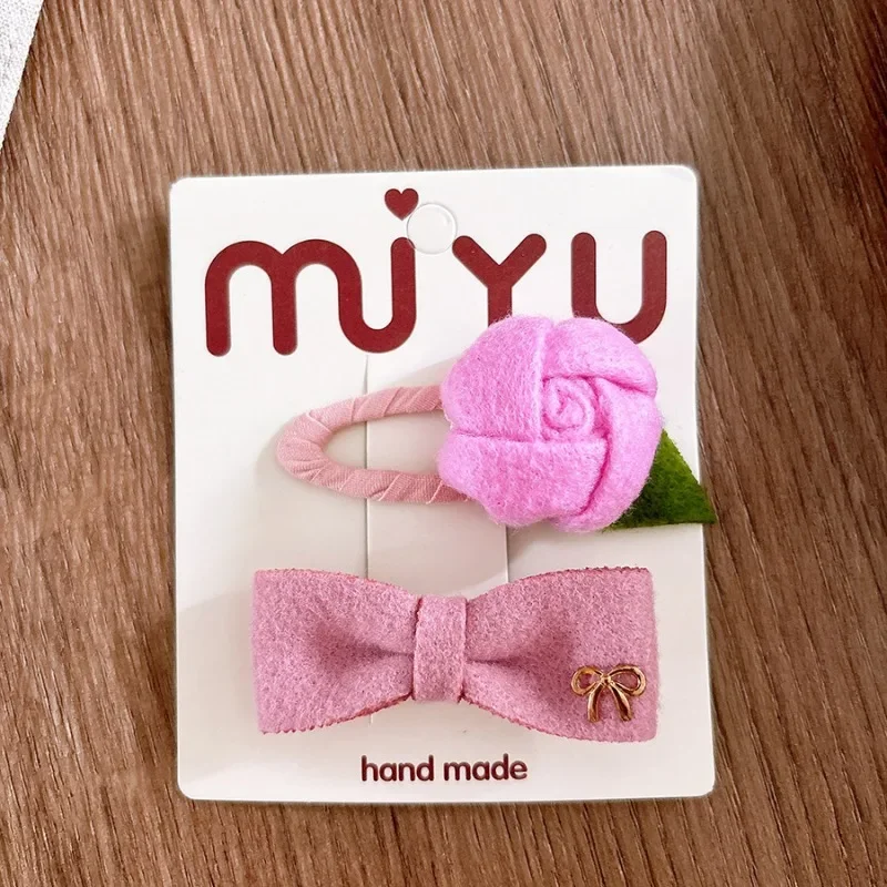 Horquillas de flores y lazos suaves para bebé - imagen 5