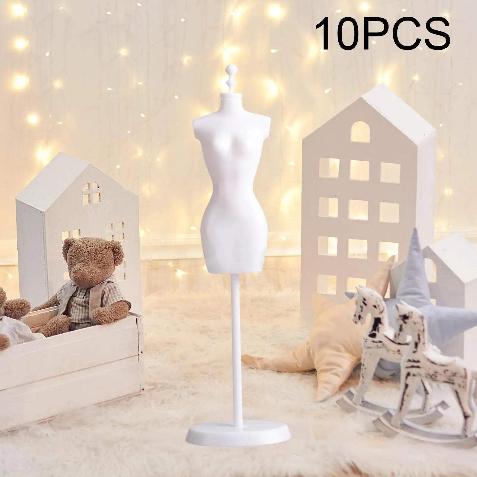 10 Pieces Coat Hanger 1/6 Doll Mannequin Model Stand for Dressmaker Sewing