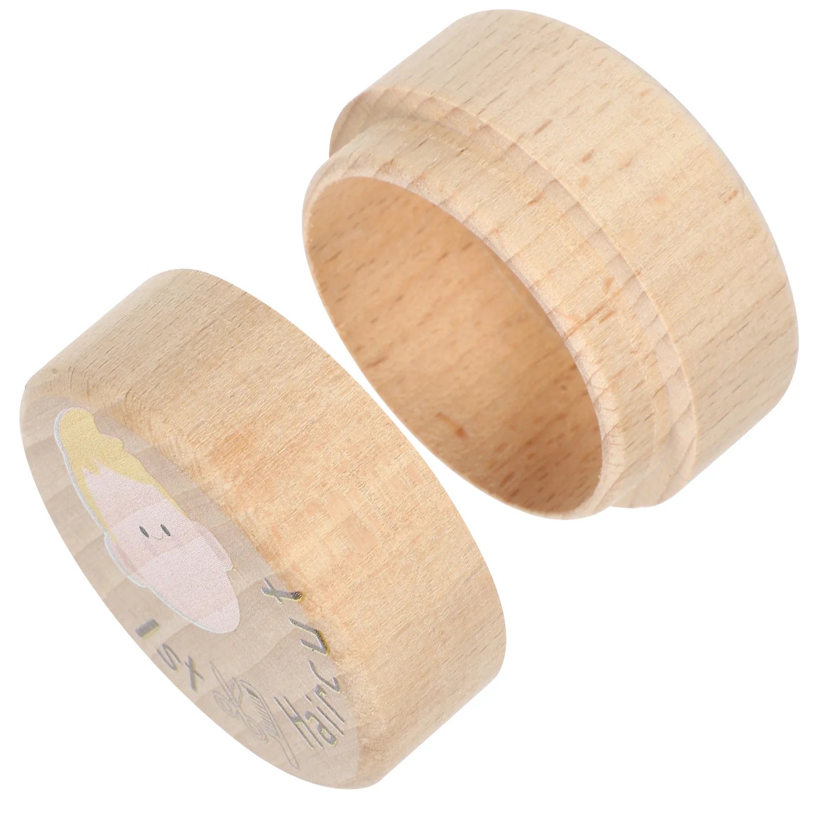 Caja de recuerdos de primera corte de pelo, contenedor de madera para almacenamiento de memoria de bebé, Idea de regalo para niños y niñas - imagen 3