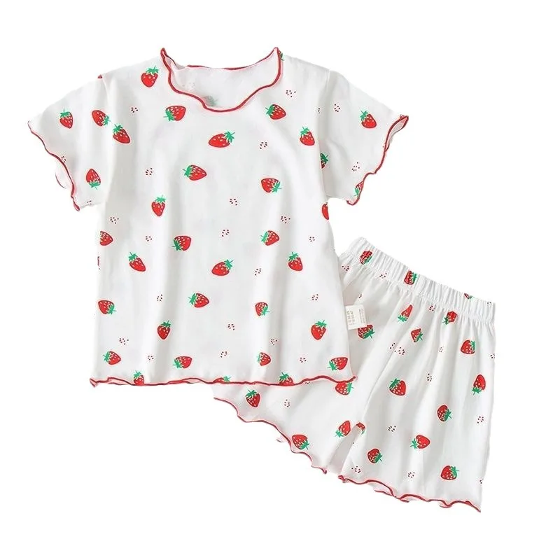 Pijama corto de algodón para niña – Fresco y cómodo en verano