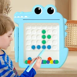 Tablero de dibujo magnético infantil con rompecabezas y coordinación
