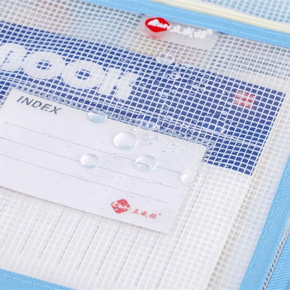 Bolsa de almacenamiento de archivos transparente A3/A4, bolsa impermeable y gruesa para documentos de datos con asa, bolsa con cremallera de gran capacidad, bolsa de almacenamiento para libros - imagen 5