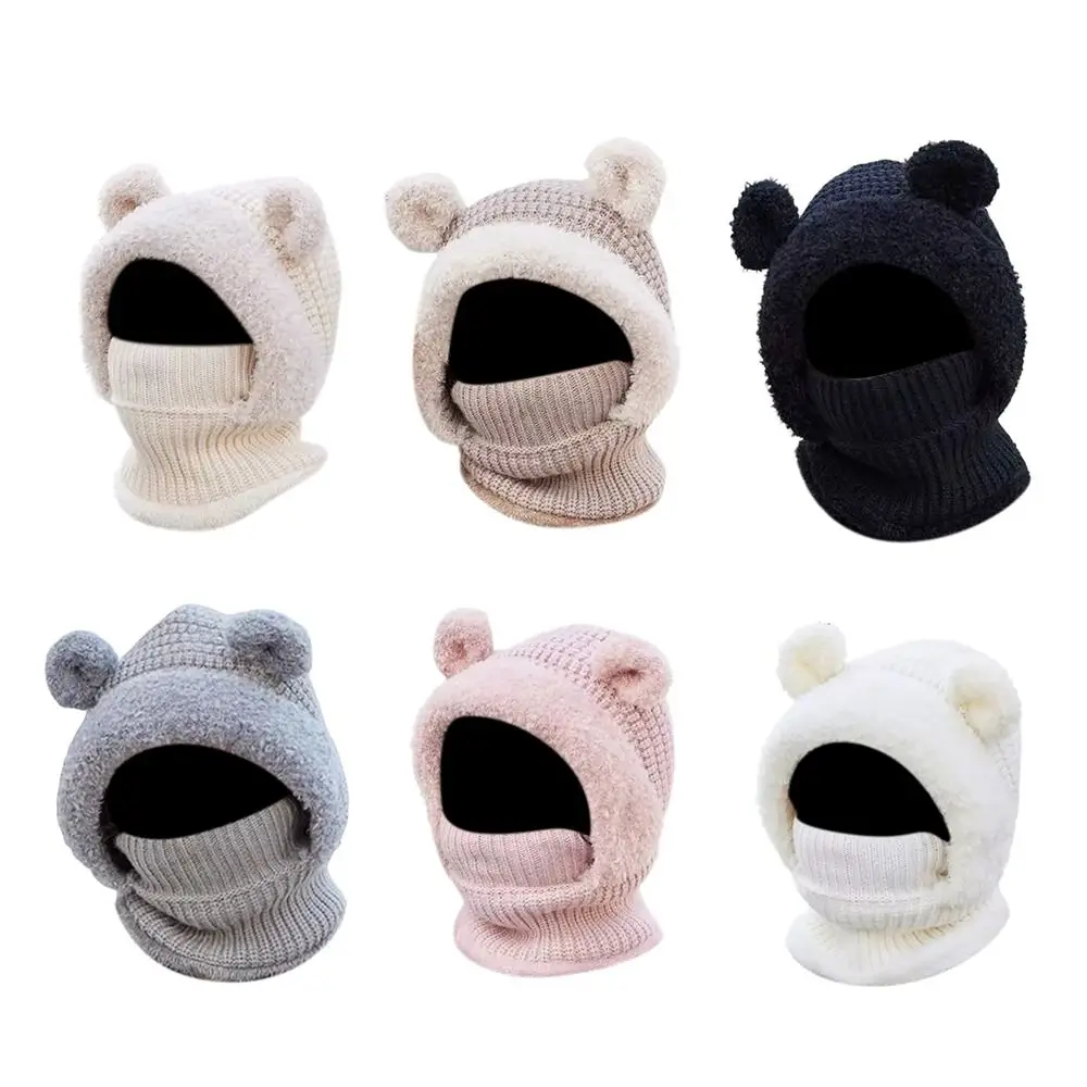 Gorro infantil de lana con orejeras y capucha suave