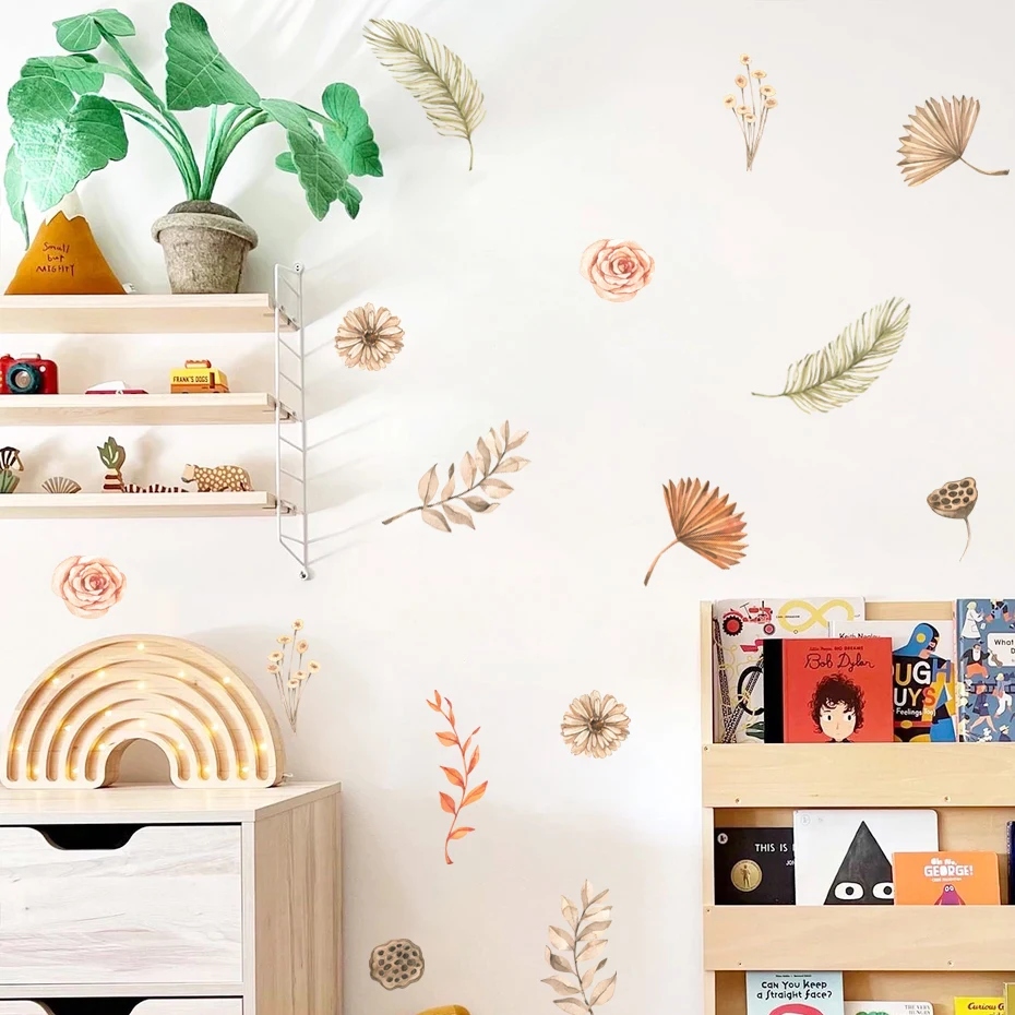 Vinilos decorativos acuarela floral boho para cuarto infantil - imagen 4