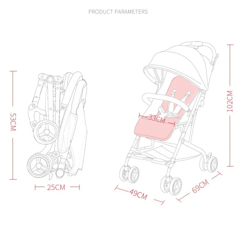 Cochecito liviano de bebé