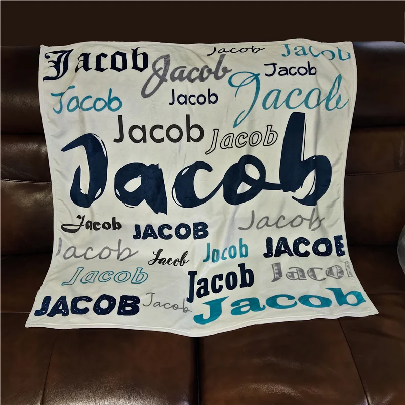 Manta para bebé, manta envolvente con nombre, manta infantil de lana de franela personalizada con nombre, regalo de cumpleaños para niños recién nacidos y niñas - imagen 2