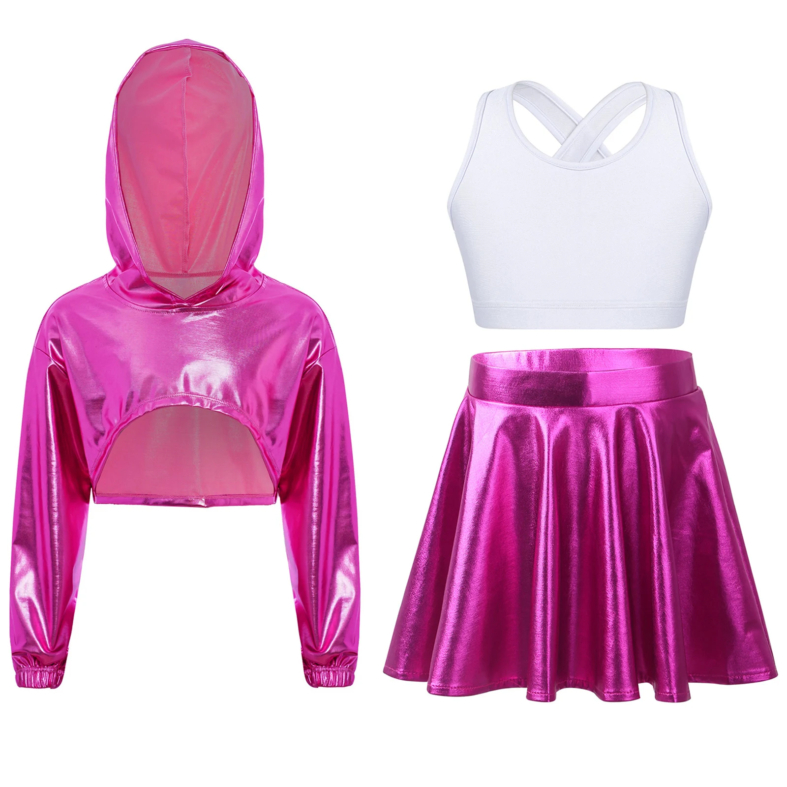 Conjunto baile hip-hop para niñas con falda de animadora - imagen 4