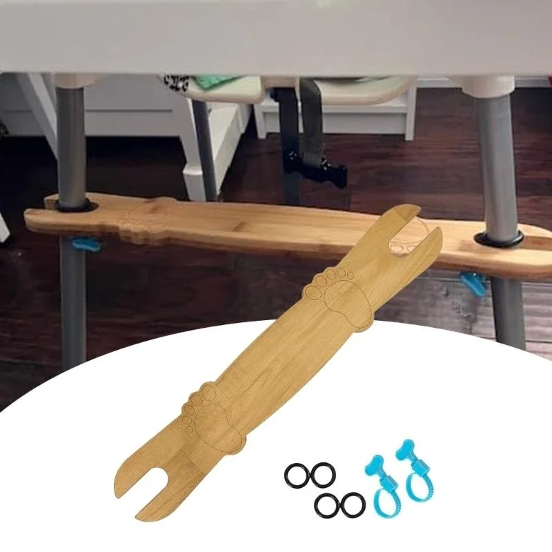 Silla alta para bebé, reposapiés, tronas ajustables para bebé, Pedal con anillos de goma, esquinas redondas, accesorio Universal para trona