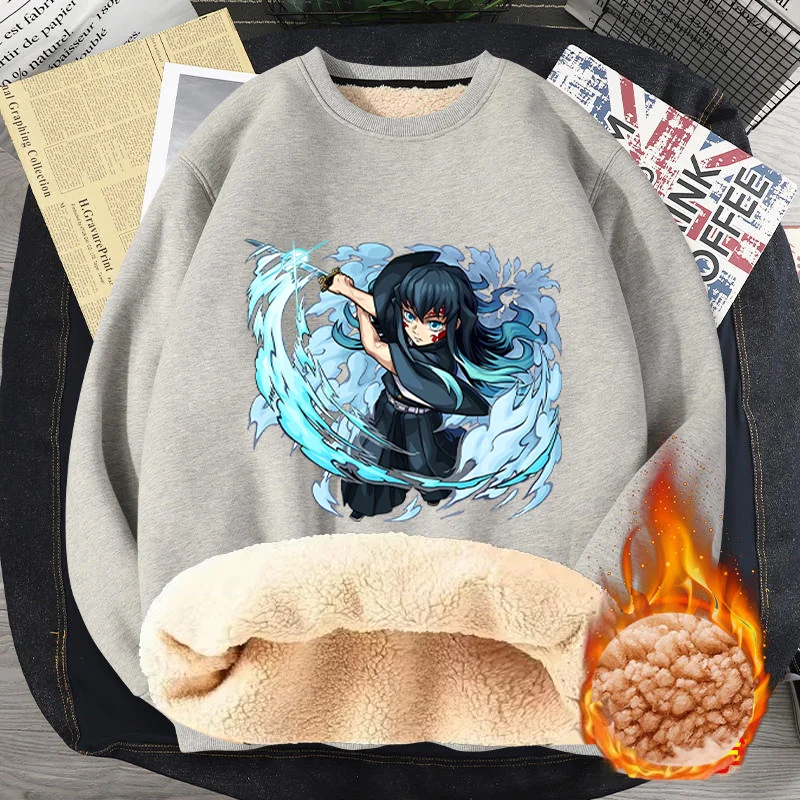 Sudadera Tomioka Giyuu para hombre y mujer, ropa estampada de manga larga de invierno, ropa cálida para adultos, Demonios, Slayer, Manga, moda Y2K, regalo superior - imagen 2