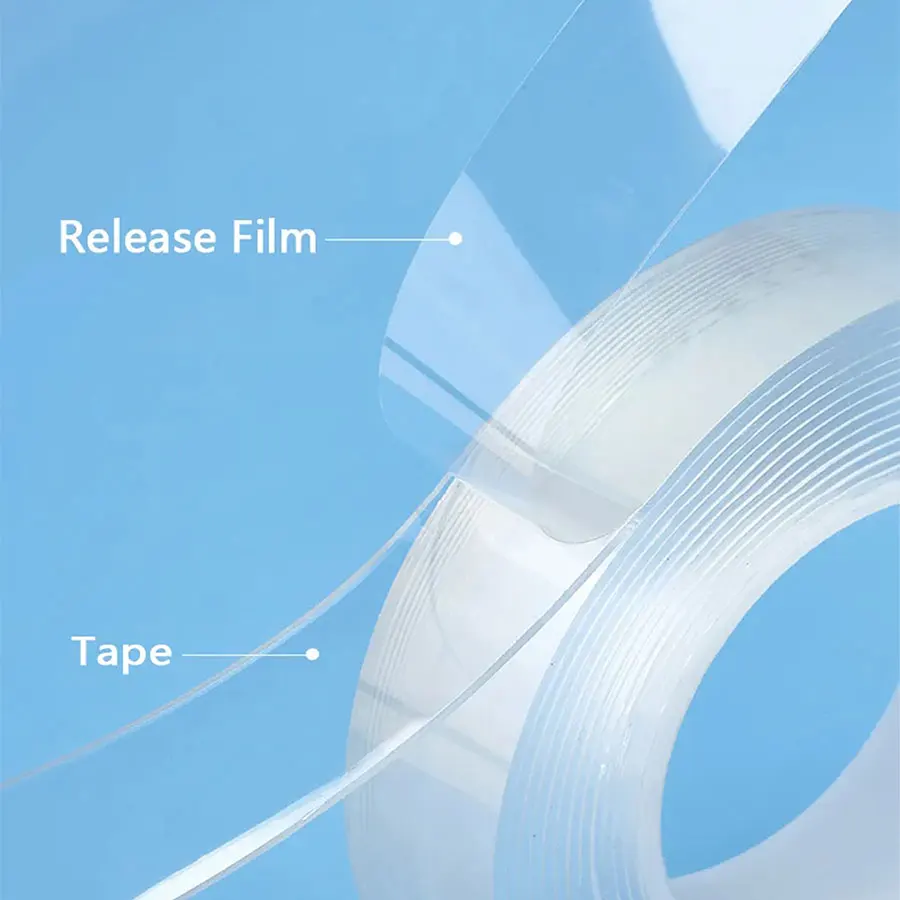 Cinta de doble cara Nano transparente de 1/3/5M, Material acrílico, sin rastro, lavable, reutilizable, papelería, suministros escolares y de oficina - imagen 5