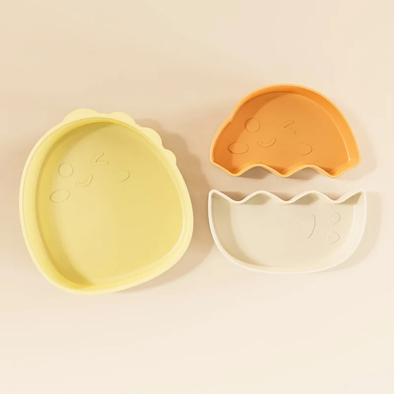 Plato de silicona dividido para bebés autoalimentación divertida - imagen 5
