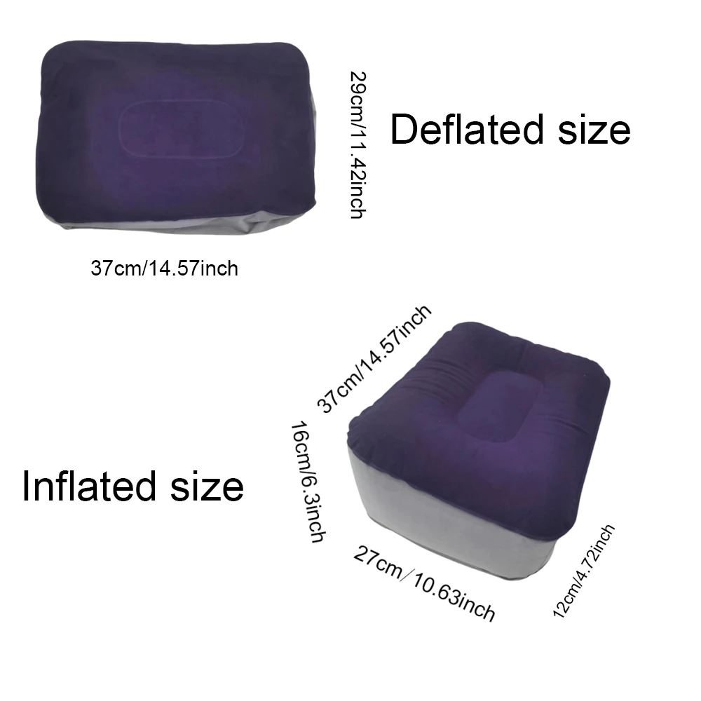Reposapiés hinchable infantil con cojín ajustable para viajes y hogar - imagen 2