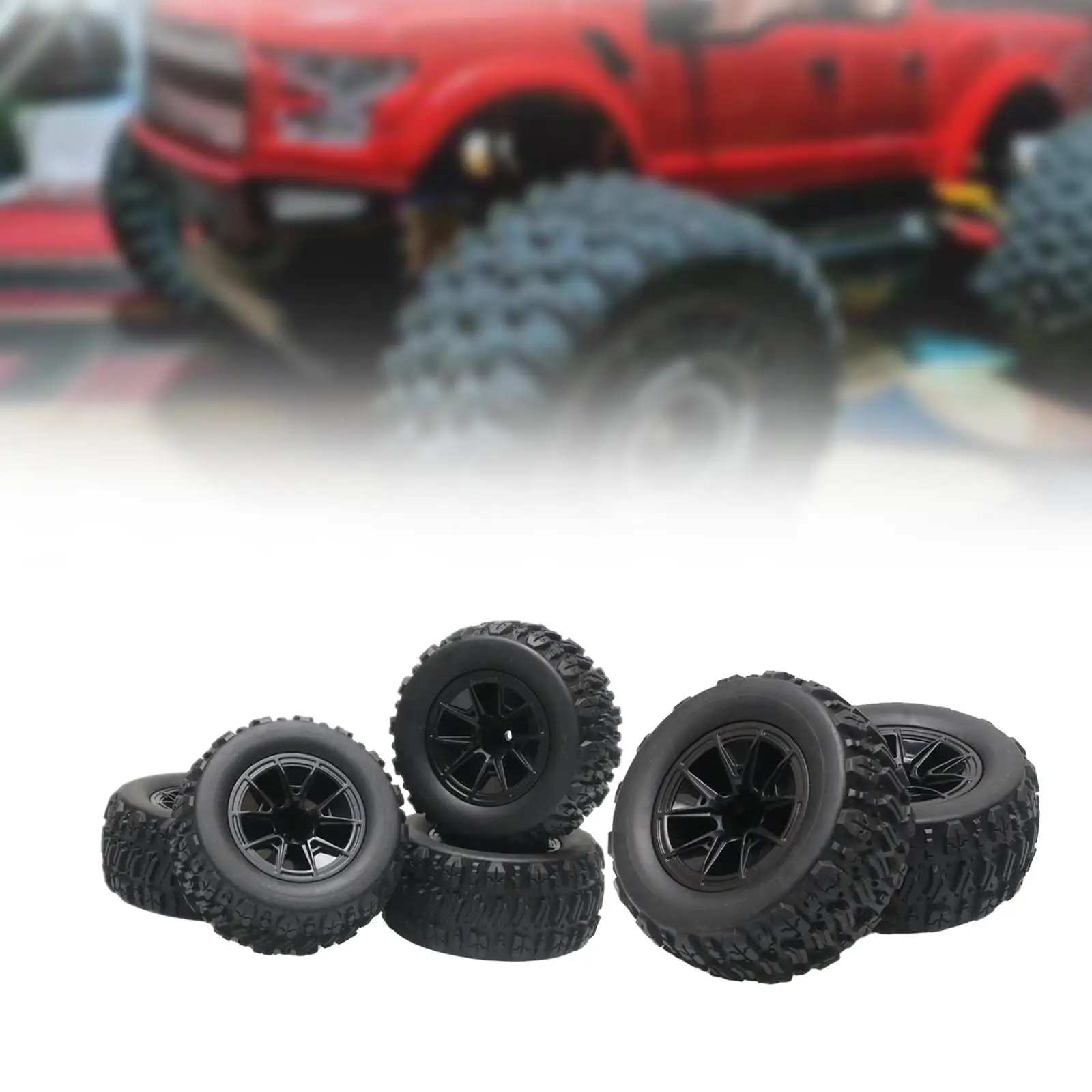 RC Car Parts with Wheels and Tires for 1/12 1/14 1/:16 Crawler Vehicles