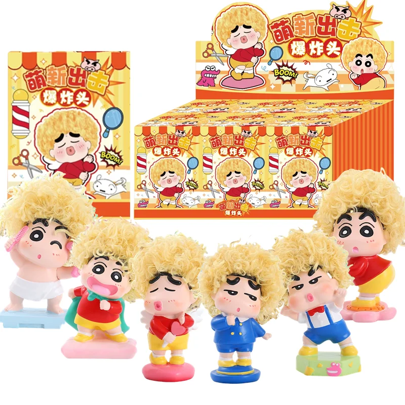 Nuevo crayón Shin-Chan Afro serie figura de dibujos animados de Anime modelo muñeca sorpresa caja ciega juguetes decoración de escritorio de moda regalo de cumpleaños