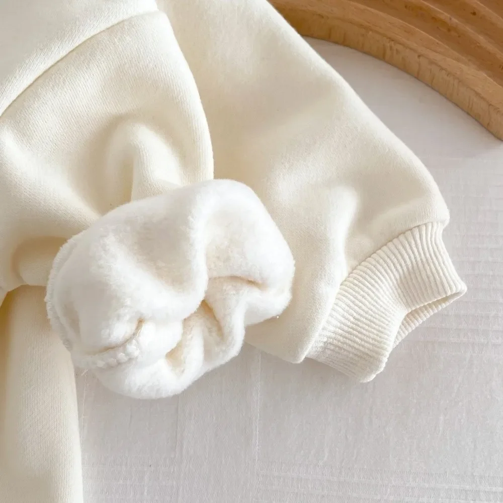 Niños Niñas Letras Estampado Navidad Mameluco Con Capucha Mono Navidad Mono Otoño Invierno - imagen 4