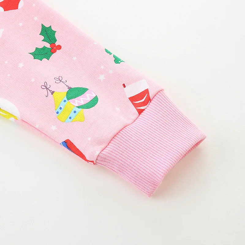 Sudadera con capucha para niña, jersey navideño de manga larga con cuello redondo para niño, ropa deportiva de moda de estilo europeo y americano para niño - imagen 5