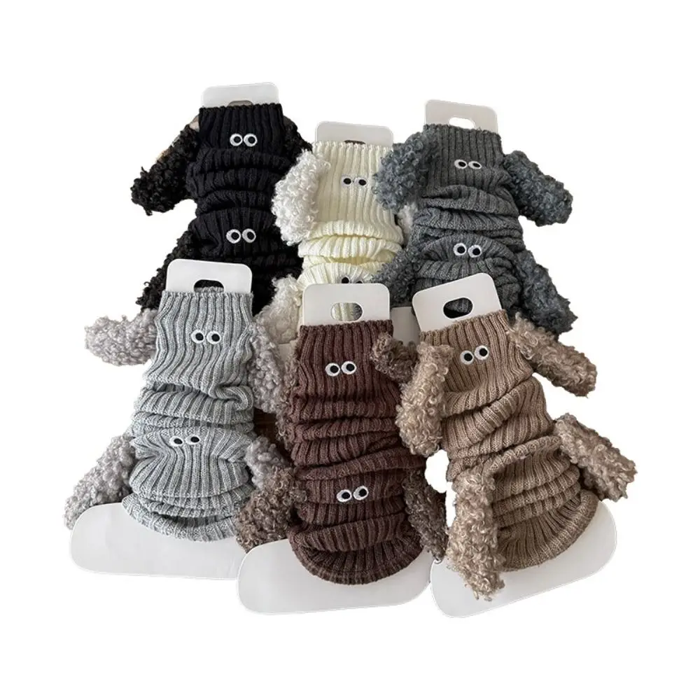 Calentadores de piernas para niños y cachorros, calcetines largos tejidos de Color sólido de Lolita, calcetines gruesos que mantienen el calor a media pantorrilla para Otoño e Invierno